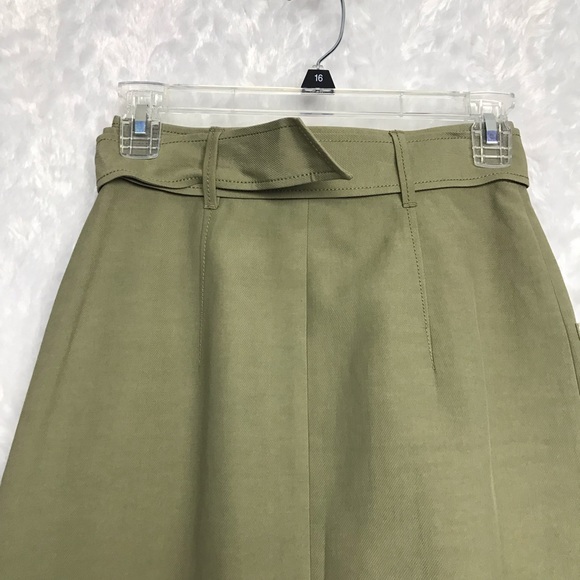New Nordstrom Signature Skirt 00 Olive Green - Picture 5 of 7